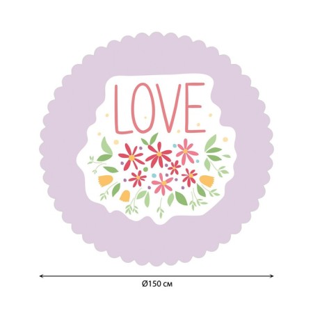 The tablecloth “Love”, round, Saten, d = 150 cm-1
