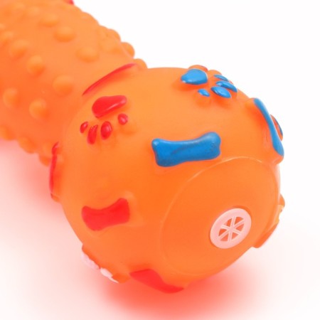 Brying toy "dumbbells with paws" for dogs, 13 cm, orange-2