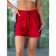 Women's shorts ise, size 48 cm, red color