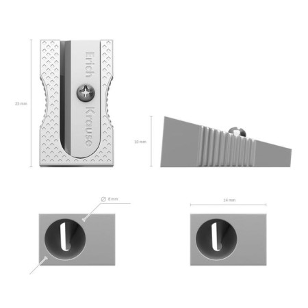 Zapochilok 1 hole Erichkrause Ferro, aluminum, hole with a diameter of 8 mm, gray-1