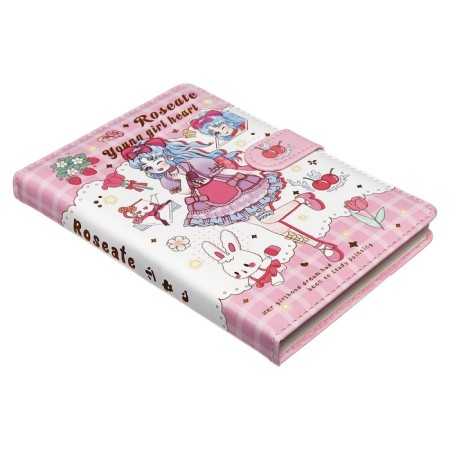 Gift notebook, a6+ 132 sheets, color block, with a stream on a magnet, PVC cover, "anime", mix-5