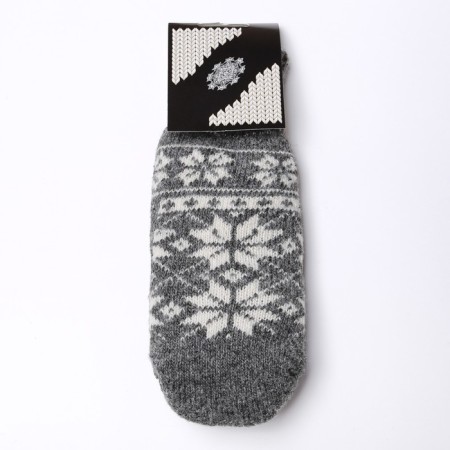 Women's mittens, gray color, size 20-22-3