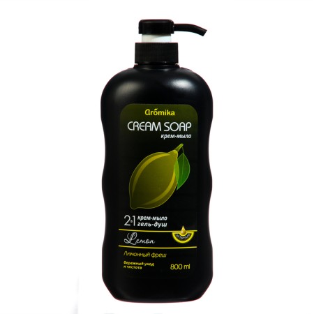 Cream-soap + shower gel 2B1 aromika Lemon Fresh, 800 ml