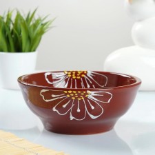 Big Pskovskaya bowl 0.8l / 7.3x18.5cm, chamomile brown