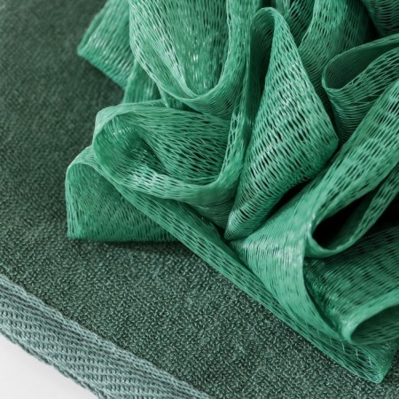 Mochelk - Massage Massage mittens with scraper of the share "Aphrodite", 19 × 21 cm, green color-2