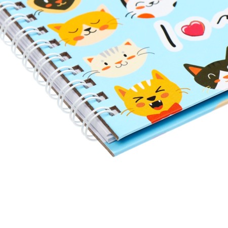 Gift notebook, 45 sheets, line, on the castle, on the crest, cats (13x13.5cm)-2
