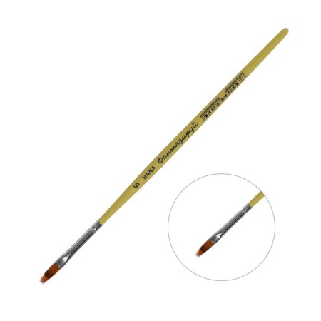 Synthetic brush "Rowing", Hana fantasize No. 5 (hair length 11 mm), short dull handle