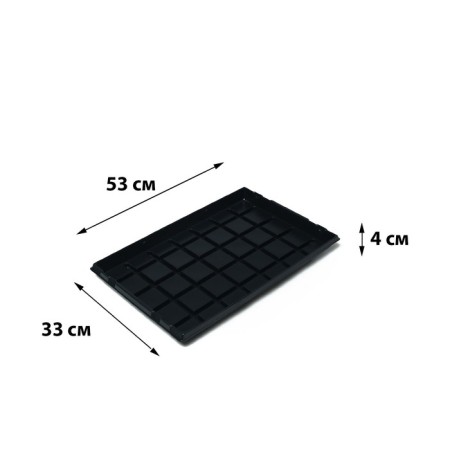 Matin for seedlings, 53 × 33 × 4 cm, plastic, black, Greengo