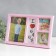 Photo frame Plastic in 3 photos 10x10 cm, 13x18 cm "Lyon" pink 32x20 cm
