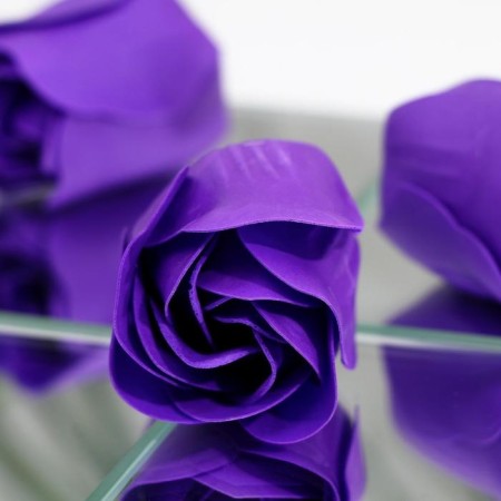 Soap roses, purple, set of 10 pcs.-3