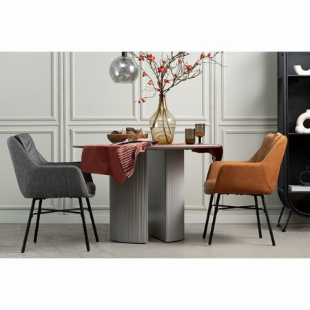Allar chair, 580 × 520 × 850 mm, eco -leather, matting, color gray color-1