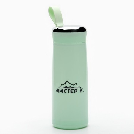 Water bottle, 400 ml, "Master K", glass, green