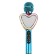 Microphone for karaoke Q5, 3 W, 1800 mAh, Bluetooth, FM, Microsd, Blue