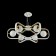 Avola chandelier, 6x40W G9, white color, gold