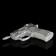 Pan "Pistol", chromium color, 4 × 15 × 13 cm