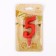 Candle for the cake figure "Oval" "5", red, 5.5 cm