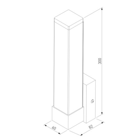 Interior backlight Elektrostandard, Jimy Led 6 W, 82x60x300 mm, IP44, chromium color-3