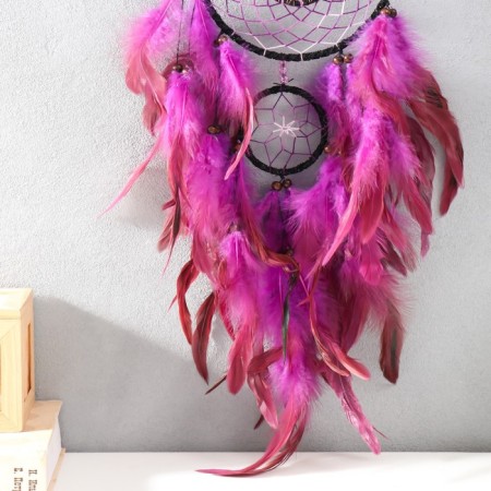 Dreaming Catcher 2 Rings "Tree of Life" Violet D = 7 b and 16 cm 16x60 cm-2