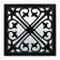 QWERTY mirror "Genoa", decorative, 40x40 cm, black color