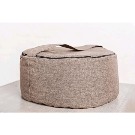 Bolster Round, 33x16 cm, brown color