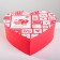 A set of boxes 3 in 1, gift packaging, “Love everywhere”, 16 x 14 x 6 cm –22 x 20 x 9 cm