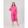 Women's bathrobe, with a shack, size 44-46, pink color