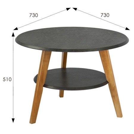 Commerce table Beautystyle 17, 730x730x510, Gray Concrete/Book-1