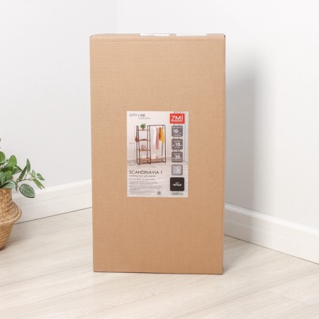 Wardrobe system with the shelves "Scandinavia 1", 110 × 38.5 × 147 cm, black color-10