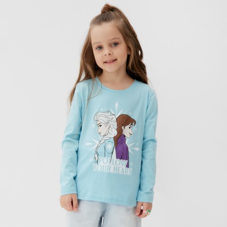 Long sleeve T-shirt "Cold Heart", Disney, Height 134-140, Blue