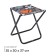 Folding hiking chair 350x300x370mm PS/4 with stones and maple leaves