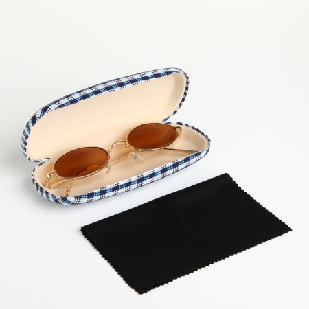 Case for glasses on the cracker, length 16 cm, blue color-2