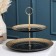 2-tier dish "Baroque", d = 21/28 cm, black color with gold