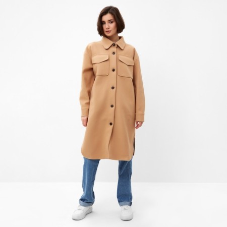 Jacket elongated female minku beige color, rr 42-5