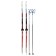 Ski kit: plastic skis 195 cm without notches, fiberglass sticks 155 cm, NN75 mm fasteners, Mix color