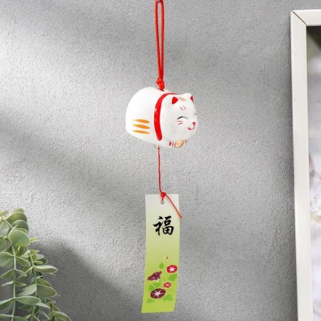Souvenir ceramics bell "manei-nako lies" 5.7x5.5x5 cm-4