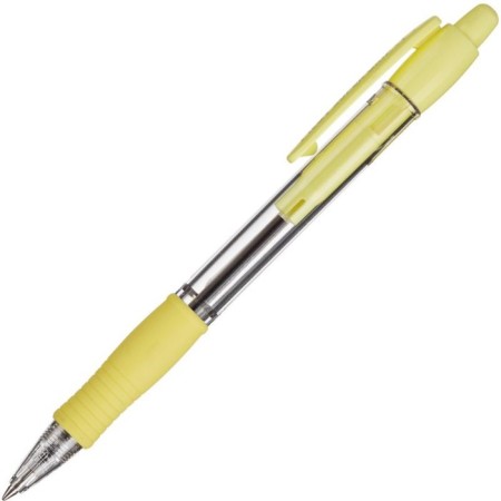 Automatic ballpoint handle Pilot Super Grip, rubber emphasis, 0.7 mm, oil base, blue rod, yellow body-1