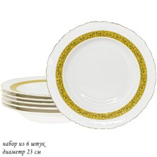A set of deep plates Lenardi Annabelle, D = 23 cm, 6 pcs