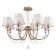 Chandelier "Federica", 8x40W E14, color gold