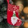 Nosok for gifts "Night before Christmas" Santa Claus, 13x17.5 cm, red