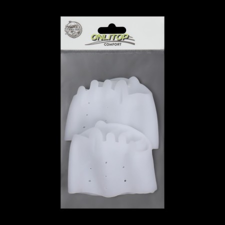 Correctors - separators for the toes, on the cuff, 4 separators, silicone, 8 × 6.5 cm, pair, white color-8