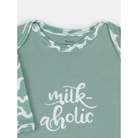 Body baby with a long sleeve Rant Milk-Aholic, height 56 ​​cm, green color-2