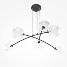 Suspension lamp Maytoni Mod172PL-06B, 6XG4, 20W, 130x340.7 cm, black color