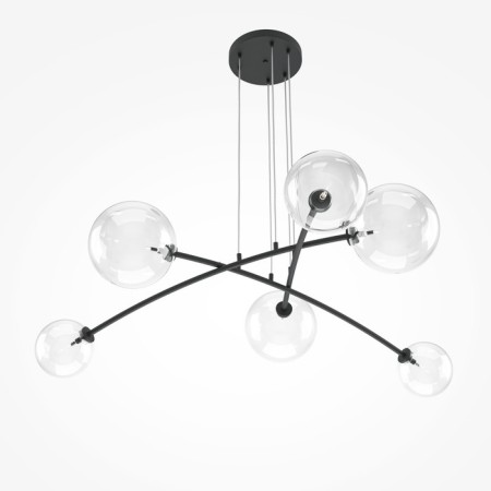 Suspension lamp Maytoni Mod172PL-06B, 6XG4, 20W, 130x340.7 cm, black color