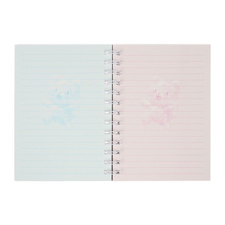 Notebook Gift Book on the comb 80l, line, color block, PVC cover 3D Bear (17.6x13.5cm) 105-5