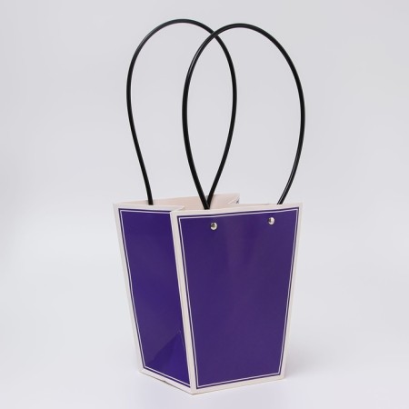 Flower bag purple moisture-resistant, 17x17-11.5x11.5-20 cm 8-1