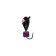 Mormyshka drop black, red eye + cube Granen chameleon 1.1 g