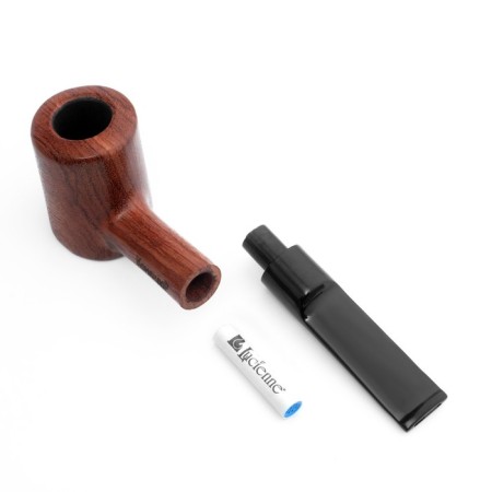 Chicken pipe for tobacco "Commander premium", classic, red tree, length 14 cm, d-1.8-3