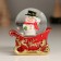 Souvenir Polystone Water Ball "New Year's train and sled" set of 4 pcs 24.7x4.5x6 cm