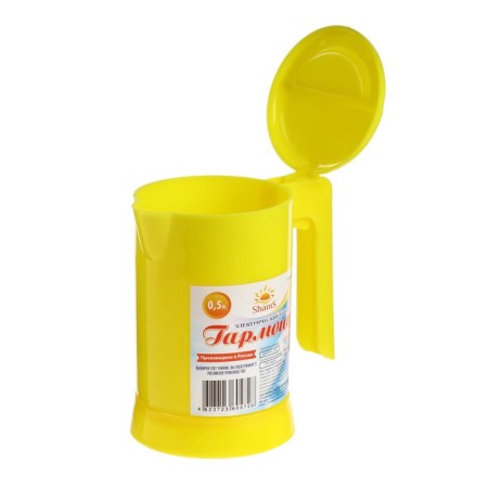 Electric kettle SHAMS SH-002 Harmony, 0.5 L, plastic, 800 W, yellow-5