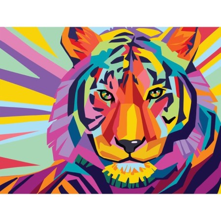 Diamond mosaic on a 30x40 subframe with a full filling of "Tiger"-1